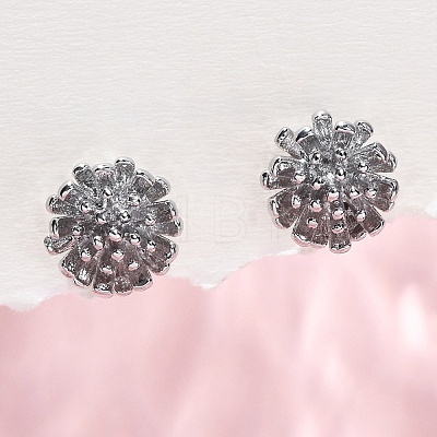 Brass Stud Earrings EJEW-Q014-34P-1