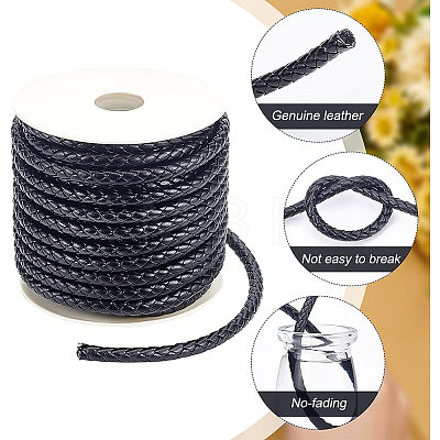 PU Imitation Leather Braided Cord WL-WH0003-14A-1