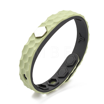 Flat Silicone Cord Bracelets BJEW-F421-01E-1
