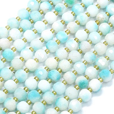 Natural Dyed White Jade Beads Strands G-K389-E16-01-1