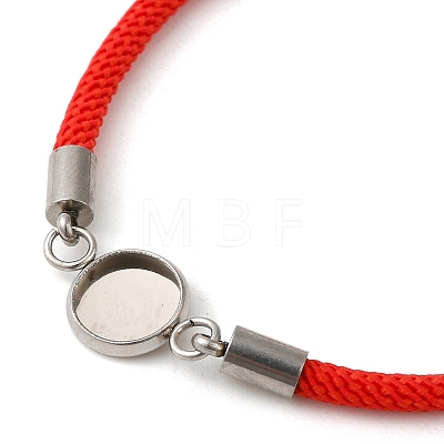 Milan Cord & 304 Stainless Steel Bracelets Making MAK-H004-02B-P02-1