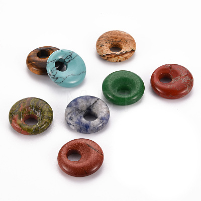 Natural & Synthetic Mixed Gemstone Pendants G-T122-67-1