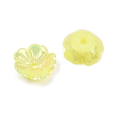 UV Plating Opaque Acrylic Bead Cap OACR-K001-41B-1