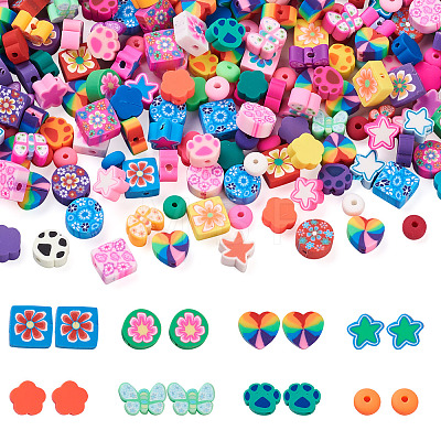 320Pcs 8 Styles Handmade Polymer Clay Beads CLAY-TA0001-15-1