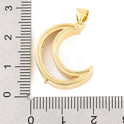 Rack Plating Brass Locket Pendants KK-F874-01G-09-1