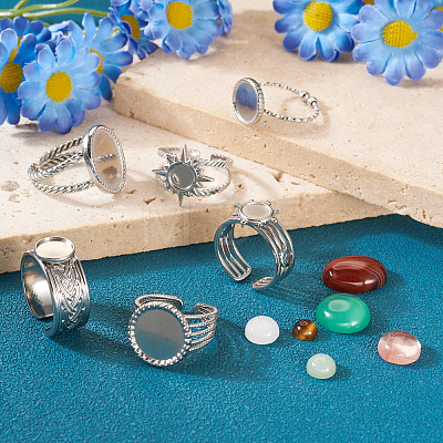 DIY Gemstone Ring Making Kit DIY-TA0005-21-1