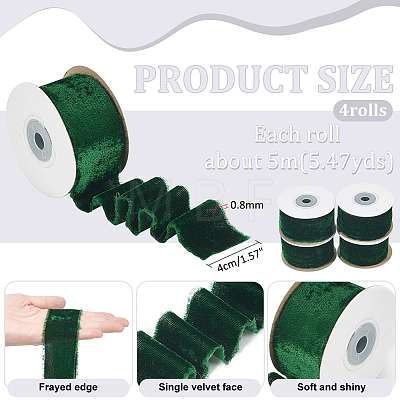 Velvet Ribbon Torn Edge Fabric DIY-WH0419-91F-1