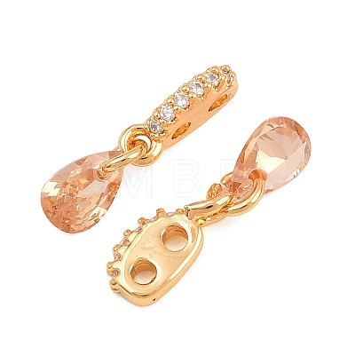 SHEGRACE Brass Micro Pave Cubic Zirconia Charms XGRQ5K250-824G-C-1