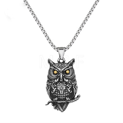 Vintage 304 Stainless Steel Animals Pendant Necklaces for Men WG6A848-03-1