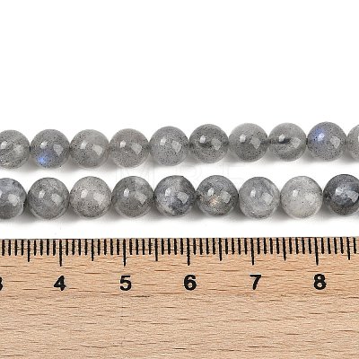 Nature Labradorite Round Bead Strands G-I156-01-6mm-01-1