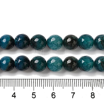 Dyed & Heated Natural Dragon Veins Agate Beads Strands G-P539-A01-28-1