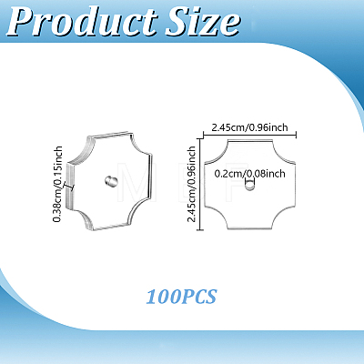 100Pcs Transparent Acrylic Cross Beads OACR-GA0001-34-1