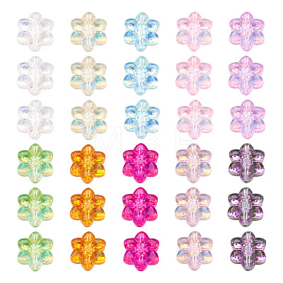 150Pcs 10 Colors Electroplate Glass Beads EGLA-TA0013-65-1