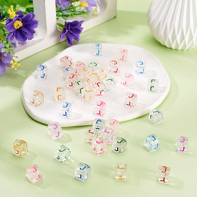 50Pcs Acrylic European Beads MACR-TADJ0001-13J-1