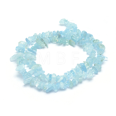 Natural Aquamarine Beads Strands G-P332-75-1