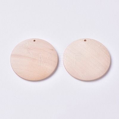 Unfinished Blank Wood Pendants WOOD-WH0098-60A-1