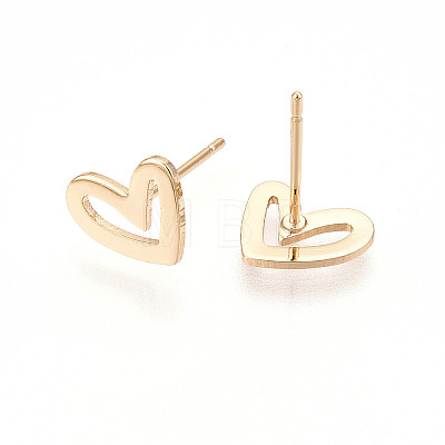 Brass Stud Earrings KK-S348-123-1