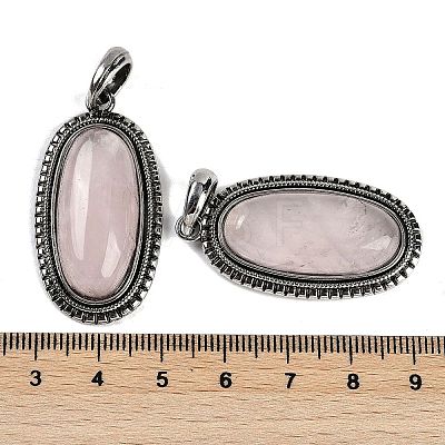 Natural Rose Quartz Pendants G-I370-07AS-08-1