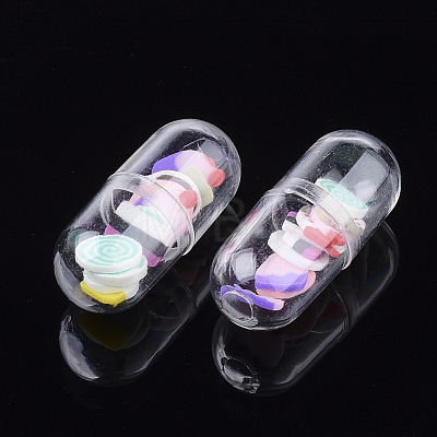 Openable Transparent Plastic Capsule Container KY-S159-03D-1