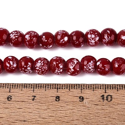 Handmade Lampwork Beads Strands LAMP-N037-07H-1