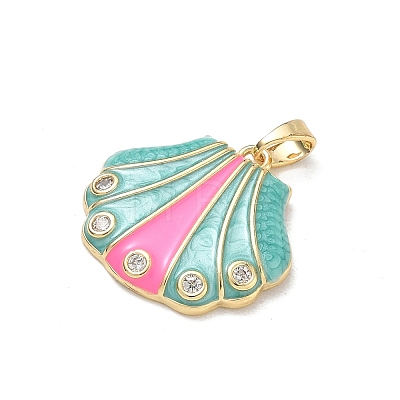 Ocean Brass Enamel Pendants RB-CBA2CEF-03G-02-1