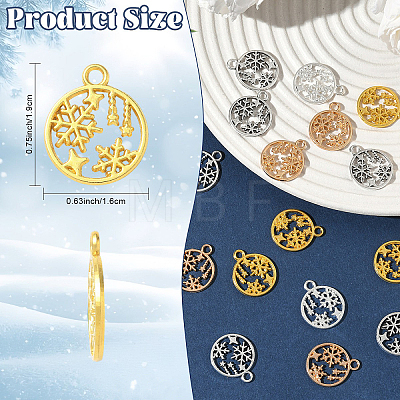 30Pcs Alloy Pendants TIBEP-YW0002-22S-1