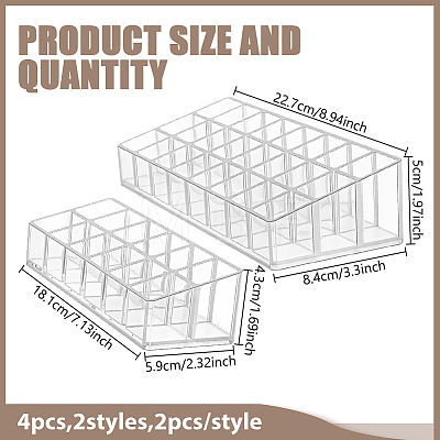 4Pcs 2 Styles Plastic Lipstick Storage Organizer Box ODIS-GO0001-22-1