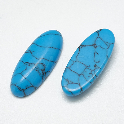 Synthetic Turquoise Cabochons TURQ-S290-35B-02-1