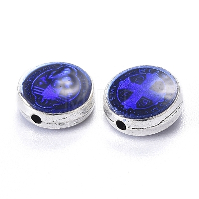 Antique Silver Plated Alloy Beads ENAM-L030-S01-AS-1