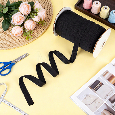 Flat Polyester Folding Elastic Cord OCOR-WH0120-55A-1