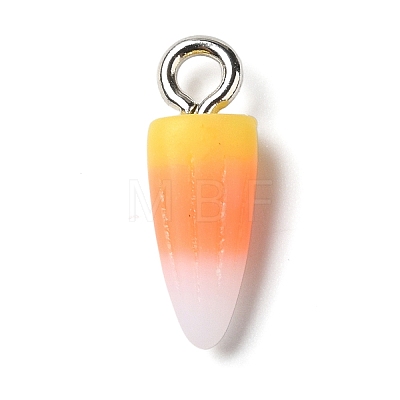 Halloween Opaque Resin Candy Corn Charms RESI-G102-01-1