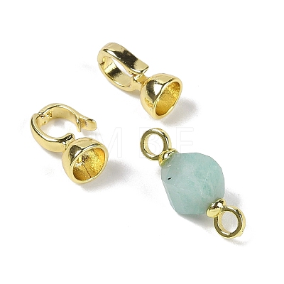 Natural Amazonite with Brass Fold Over Clasps G-G141-02G-05-1