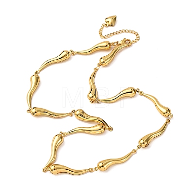 304 Stainless Steel Link Chain Necklaces for Women NJEW-G178-01G-02-1