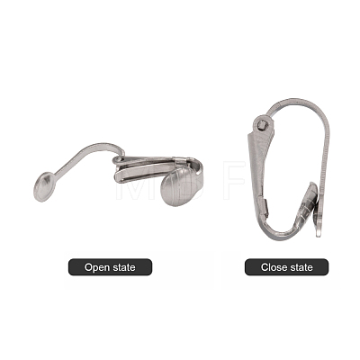 304 Stainless Steel Clip-on Earring Findings STAS-G081-63P-1