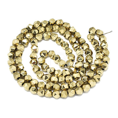Electroplate Non-magnetic Synthetic Hematite Beads Strands X-G-S352-64-1