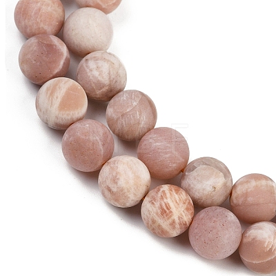 Round Natural Sunstone Beads Strands G-K068-29-10mm-1
