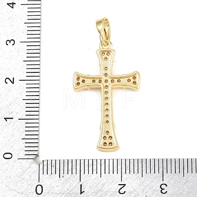 Brass Micro Pave Cubic Zirconia Pendants KK-F938-24E-G-1