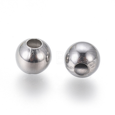 304 Stainless Steel Beads STAS-I021-8mm-1