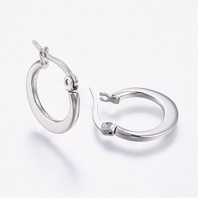 304 Stainless Steel Hoop Earrings EJEW-F105-24P-1