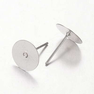 Earring Stud Ear Nail Iron Flat Base Cup Post Earring Findings X-E174-S-1