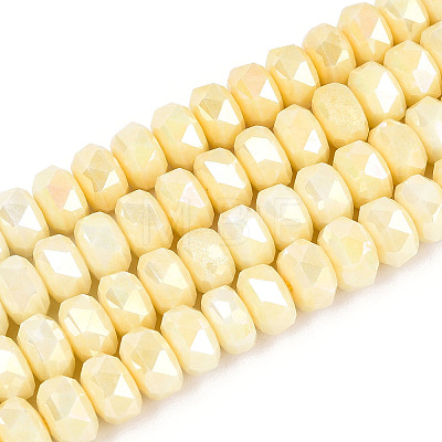Anti-Tarnish Electroplate Glass Beads Strands GLAA-T025-8mm-11J-1