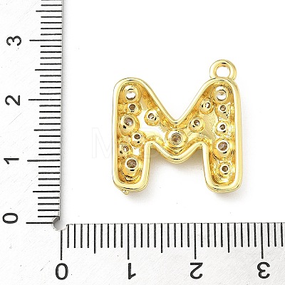 Brass Micro Pave Clear Cubic Zirconia Pendants KK-I476-02G-M-1