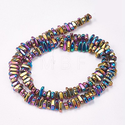 Electroplated Non-magnetic Synthetic Hematite Beads Strands G-P367-G03-1