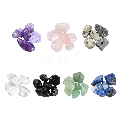7 Style Natural Mixed Gemstone Chip Beads G-FS0001-85-1