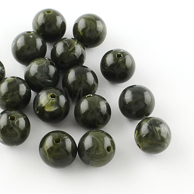 Round Imitation Gemstone Acrylic Beads OACR-R029-16mm-20-1