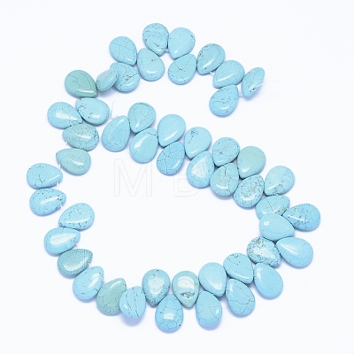 Natural Magnesite Beads Strands G-P324-09-13x18mm-1