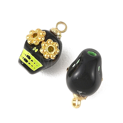 Halloween Opaque Acrylic & Alloy Pendants PALLOY-JF05969-02-1