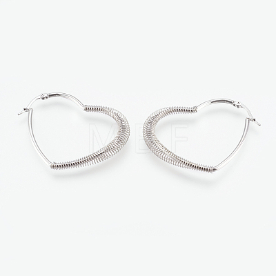 304 Stainless Steel Hoop Earrings EJEW-I213-D-02P-1