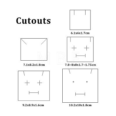 Yilisi 5Pcs 5 Sizes Cardboard Drawer Boxes CON-YS0001-02-1