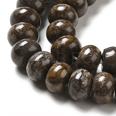 Natural Red Snowflake Obsidian Beads Strands G-G992-B03-1
